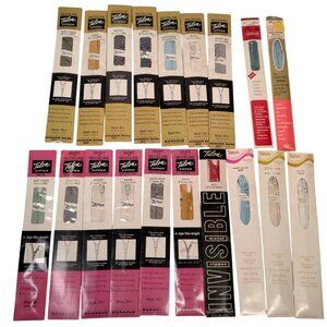 Vintage Talon Zipper Lot of 18 For Sewing Notions Fashion Mixed Brands Colors